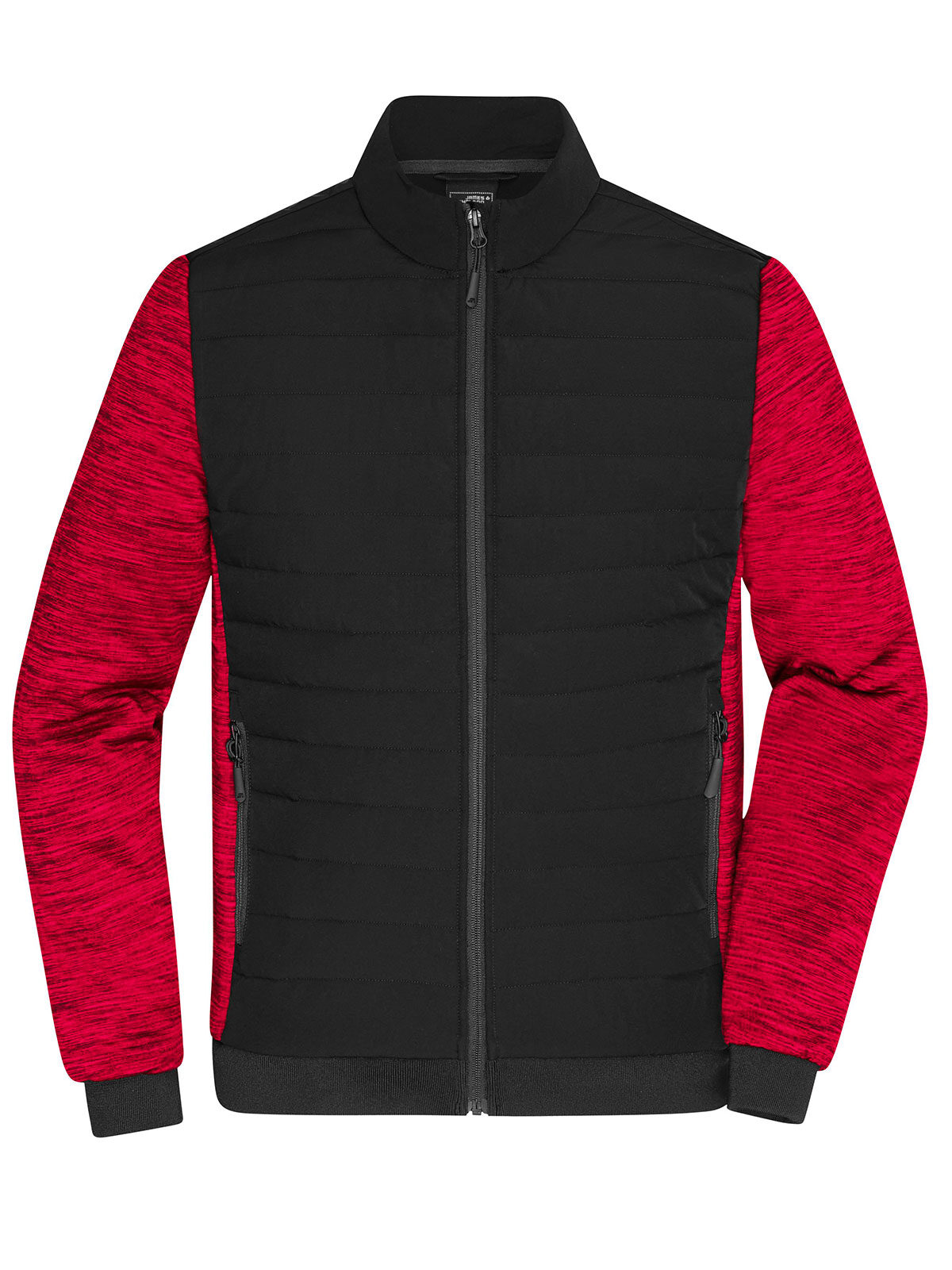 black/red-melange