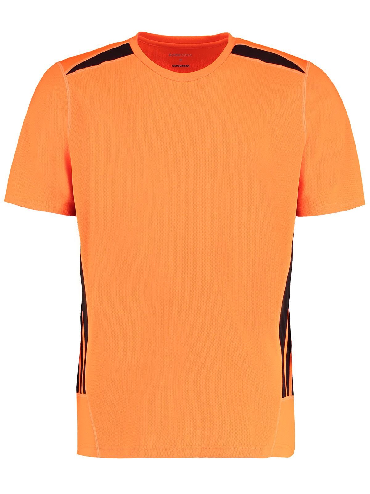 fluorescent orange/black