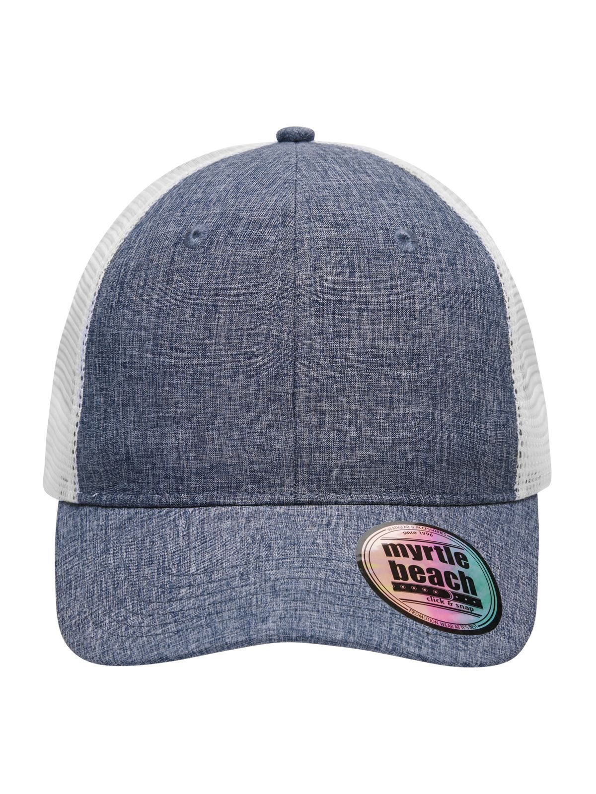 navy-melange/white
