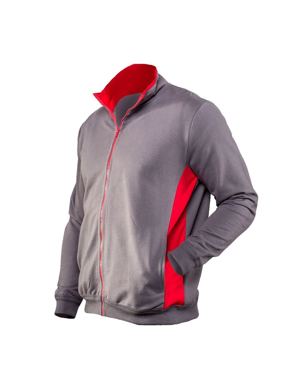 dark grey/red